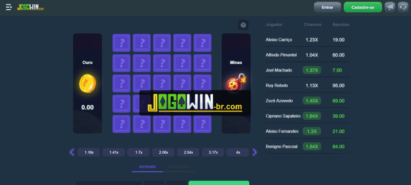 Jogo de aposta com depósito de 1 real